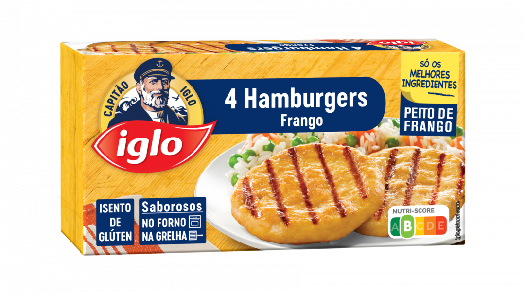 Hambúrgueres de Frango Congelados Capitão Iglo