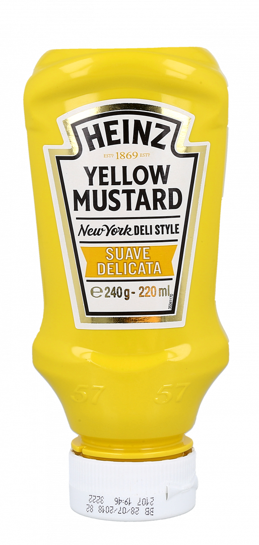 Mostarda Yellow Mustard Top Down Heinz 220 ml
