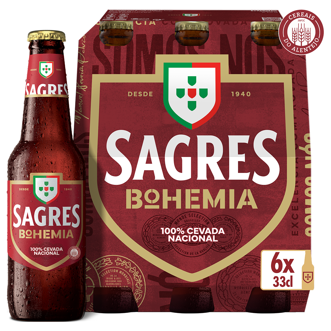 Cerveja Com Álcool Bohemia Original Pack 6 Sagres 1,98 L