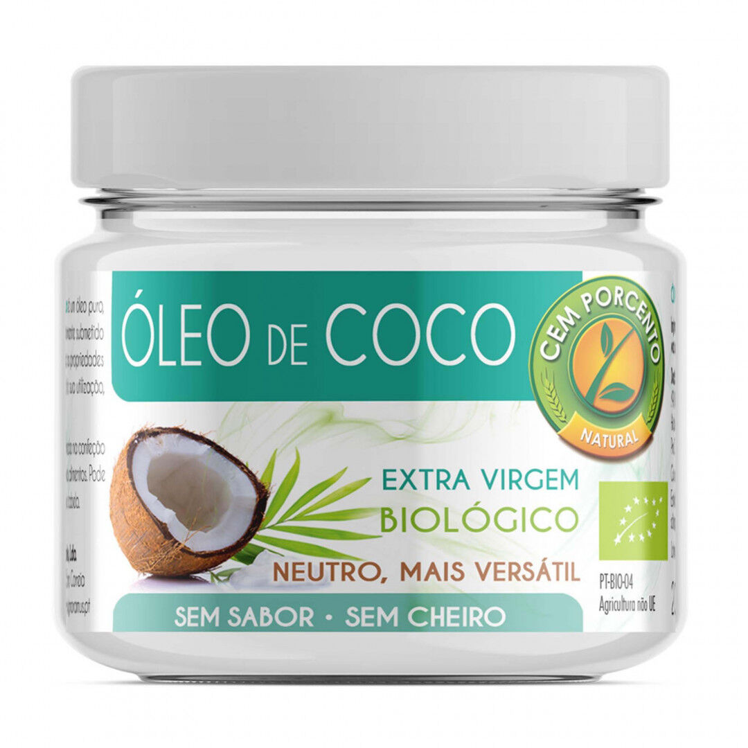 Óleo De Coco Puro Biológico Cem Porcento 200 ml