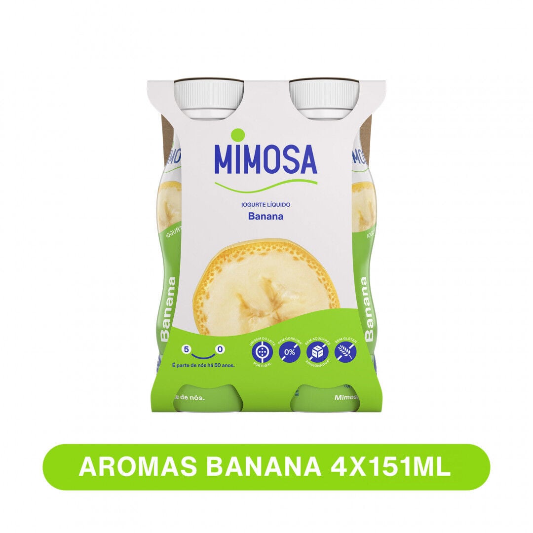 Iogurte Líquido Banana Pack 4