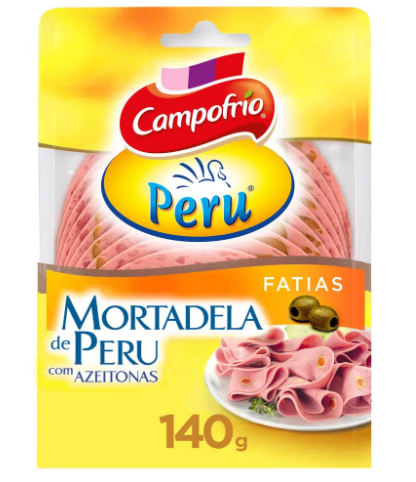 Mortadela de Peru com Azeitona Fatias