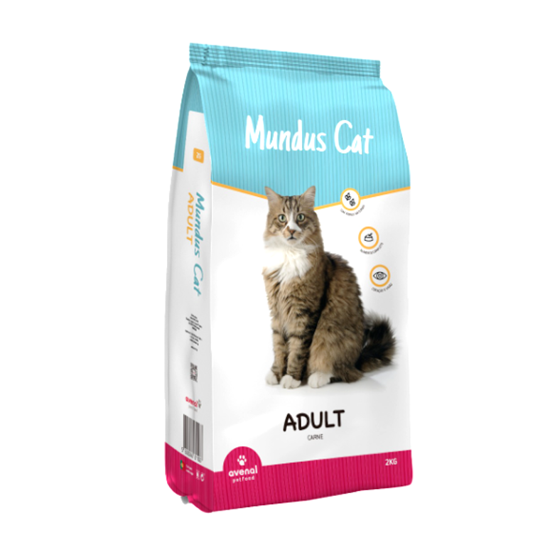 Comida Seca Para Gato Com Carne Mundus Cat 2 kg