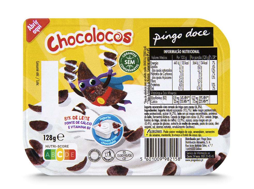Iogurte Chocolocos Bicompartimentado