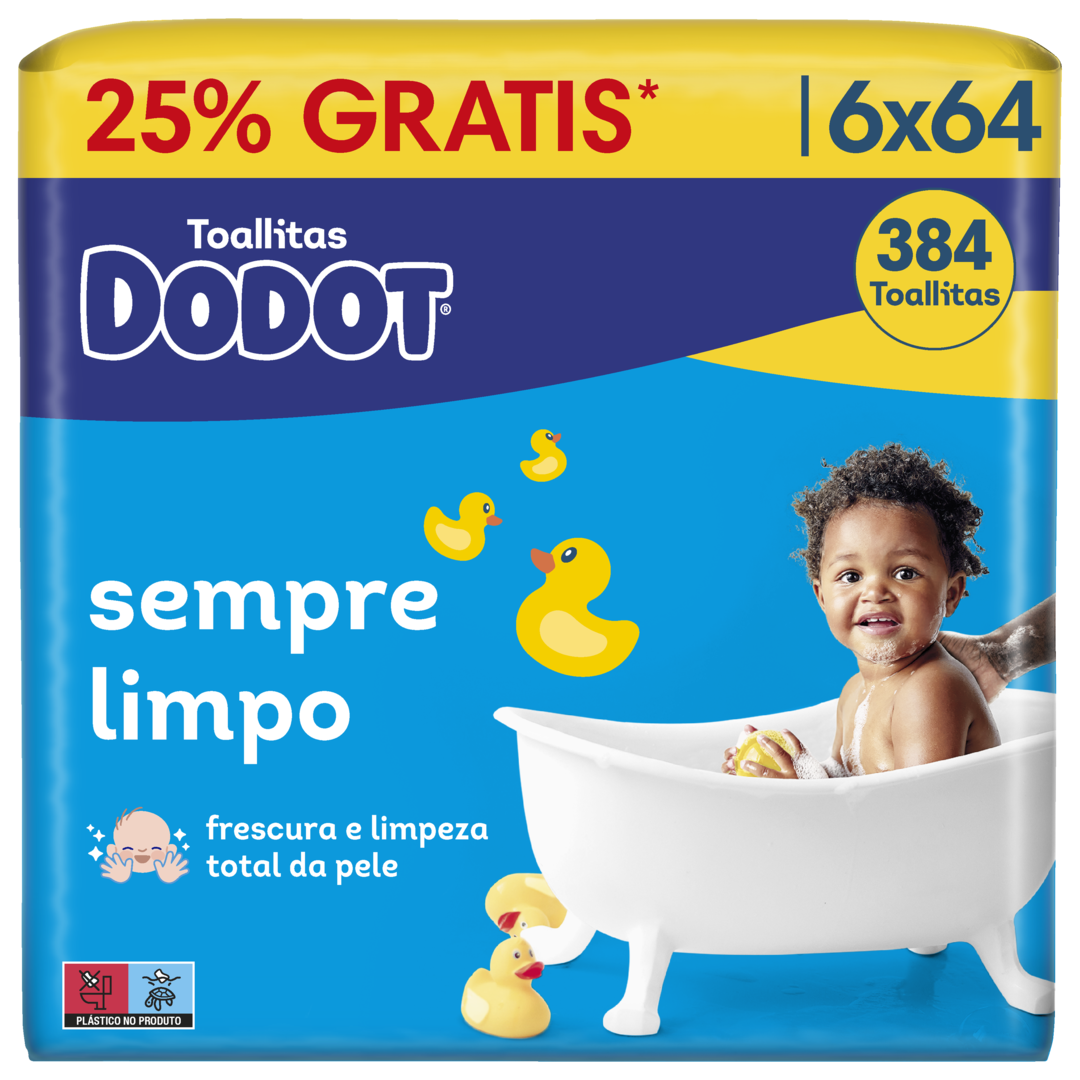 Toalhitas Dodot Azul Pack 25% Grátis