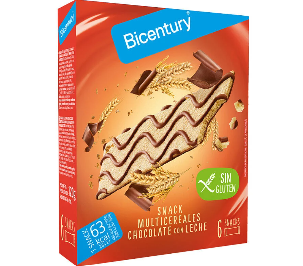 Barras de Multicereais com Chocolate de Leite