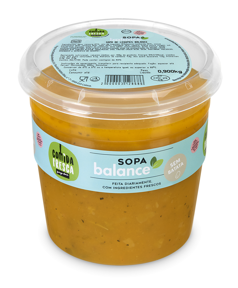 Sopa De Legumes Sem Batata Balance Comida Fresca 900 g