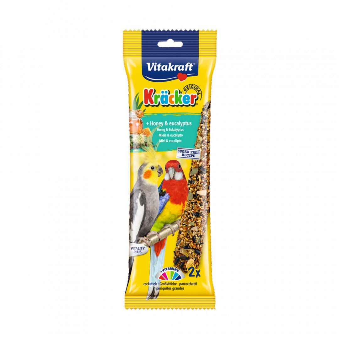 Snack Barrita para Periquitos Grandes com Mel e Eucalipto