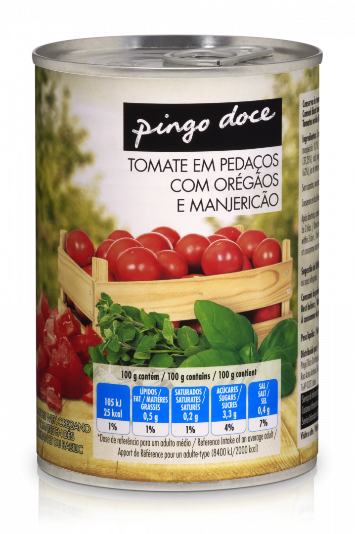 Tomate em Pedaços com Oregãos e Manjericão