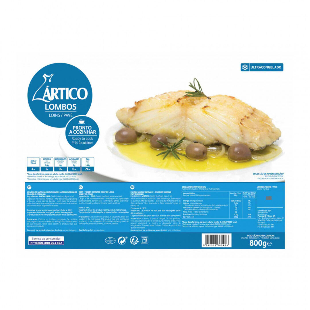 Lombos de Bacalhau Congelados
