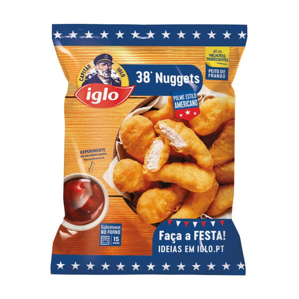 Nuggets de Frango Polme Americano Congelados Capitão Iglo