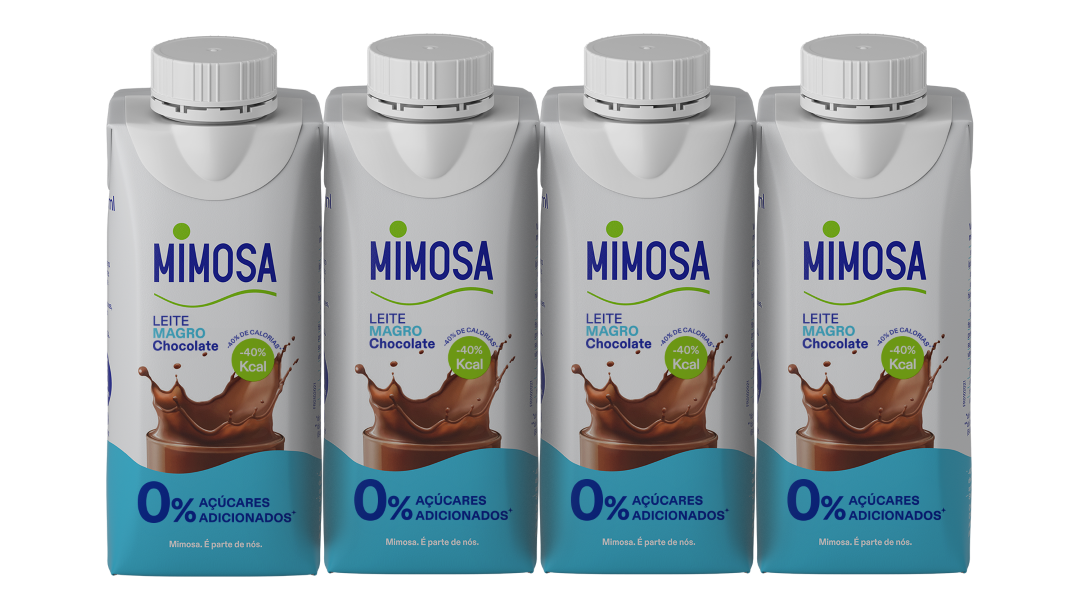 Leite UHT Magro Achocolatado Pack 4 Mimosa