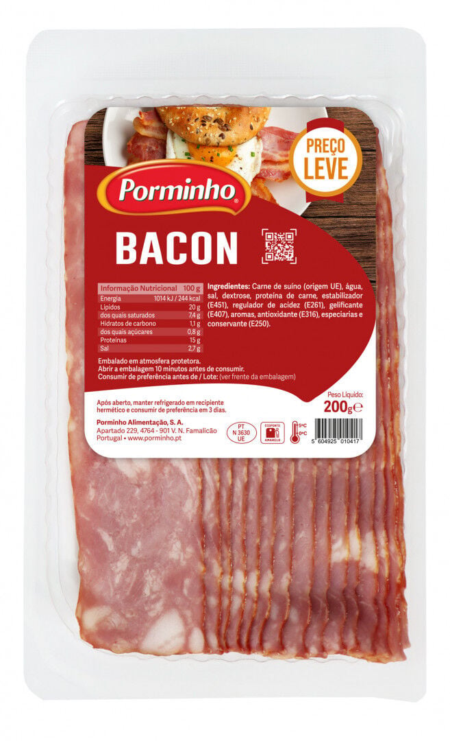 Bacon Fatiado Porminho 200 g