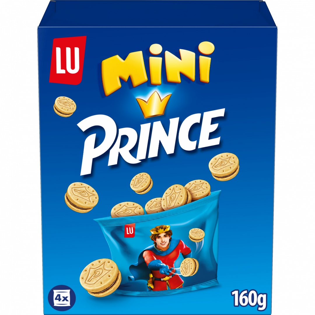Bolachas Mini Recheadas Chocolate Pack 4 Prince 160 g