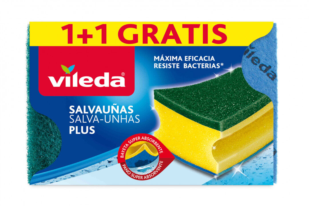 Esfregão Salva Unhas Verde Antibactérias 1+1un