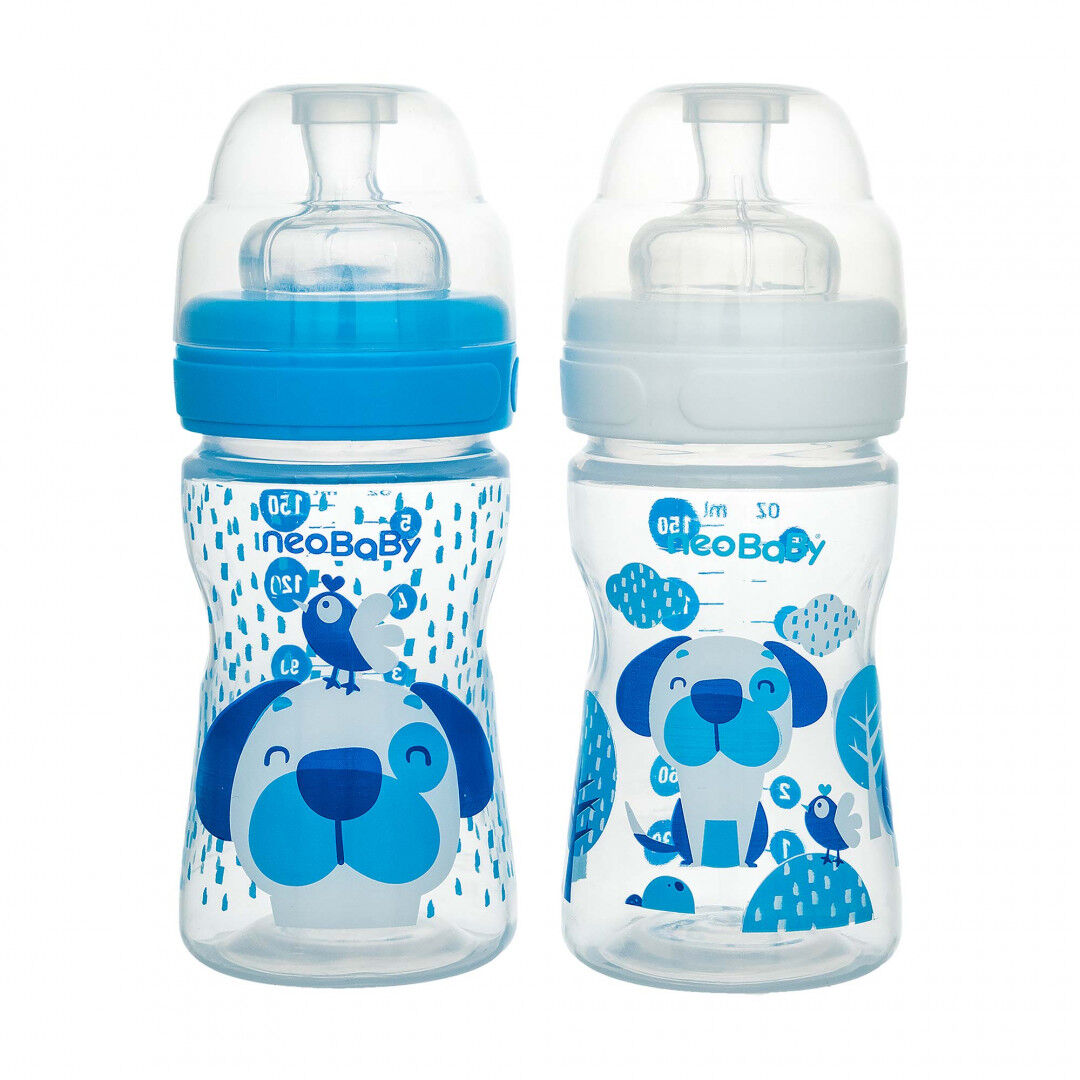 Biberão Tetina em Silicone Azul 150ml