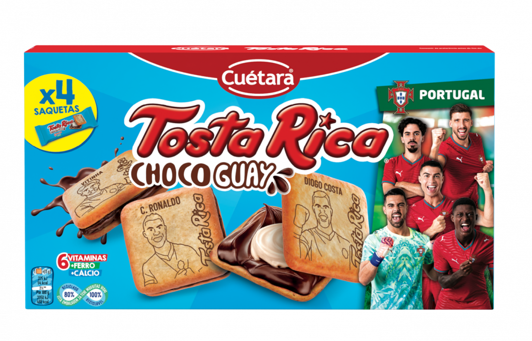Bolachas Recheadas Chocoguay Tosta Rica Pack 4