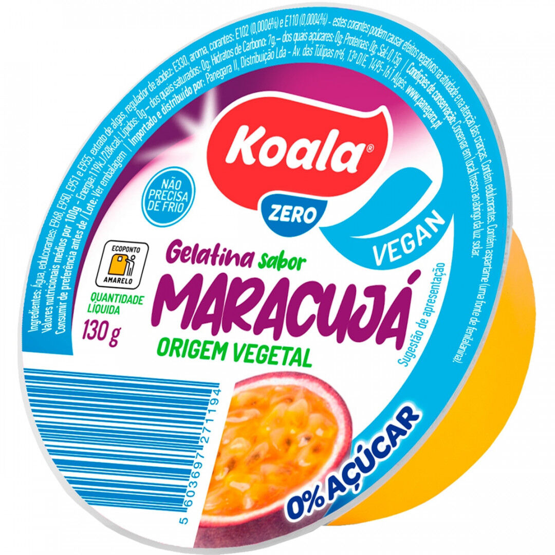 Gelatina Pronta de Maracujá 0% Açúcar