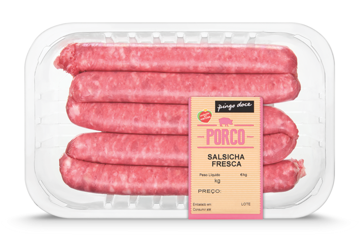 Salsichas Frescas de Porco Embaladas