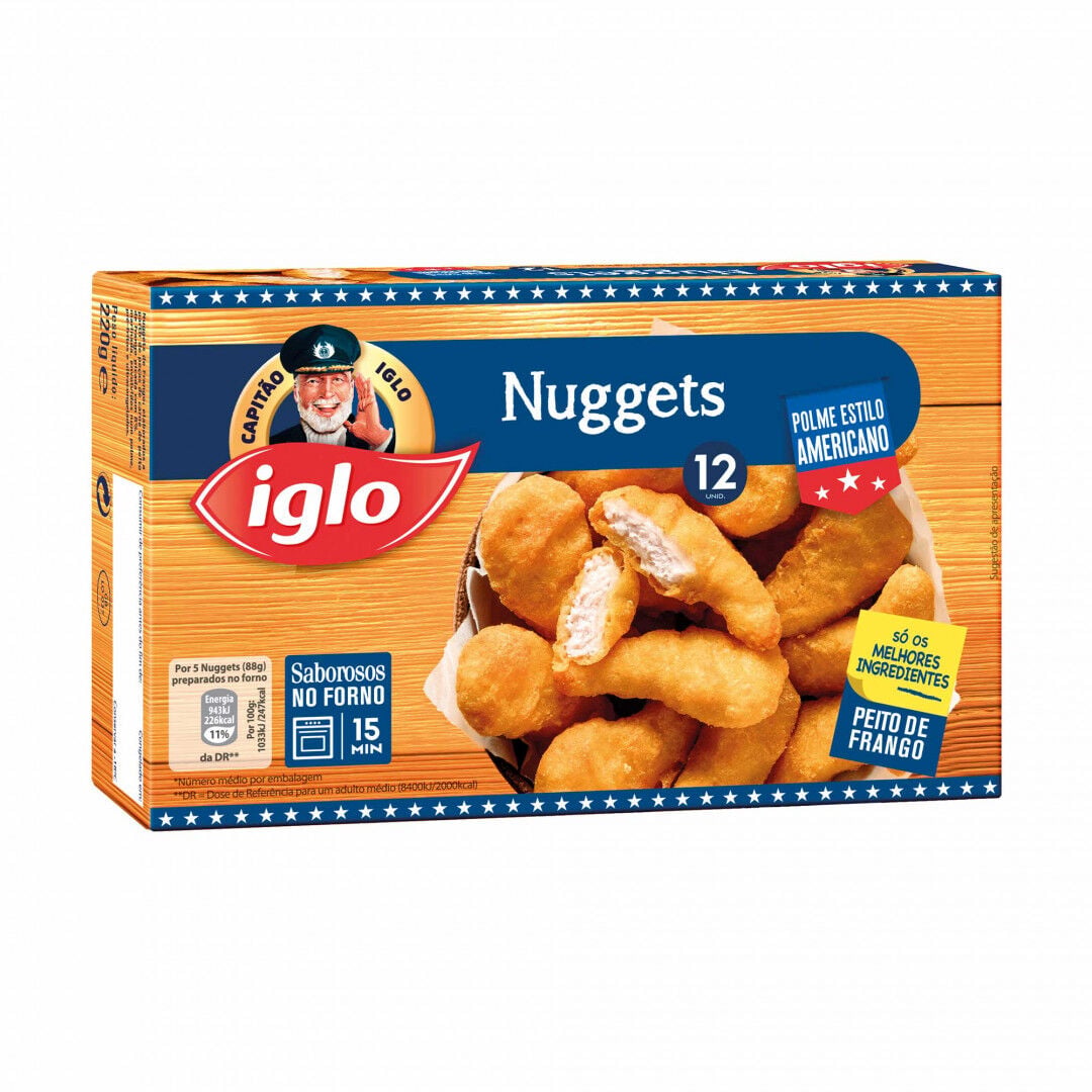 Nuggets de Frango Estilo Americano Congelados Capitão Iglo