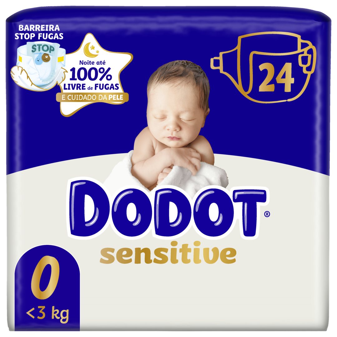 Fraldas Sensitive T0 < 3kg