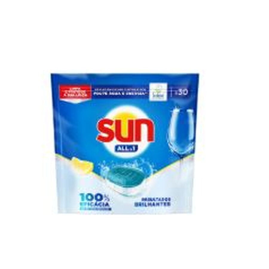 Pastilhas Para Máquina Loiça All In 1 Limão SUN 30 un