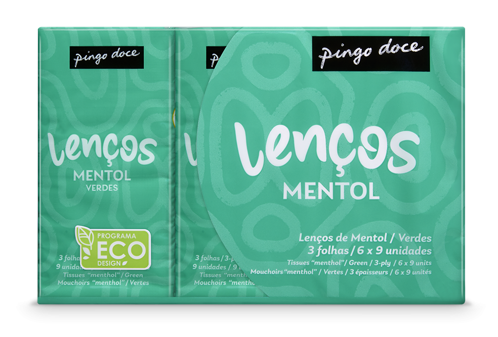 Lenços de Bolso Mentol Pack 6