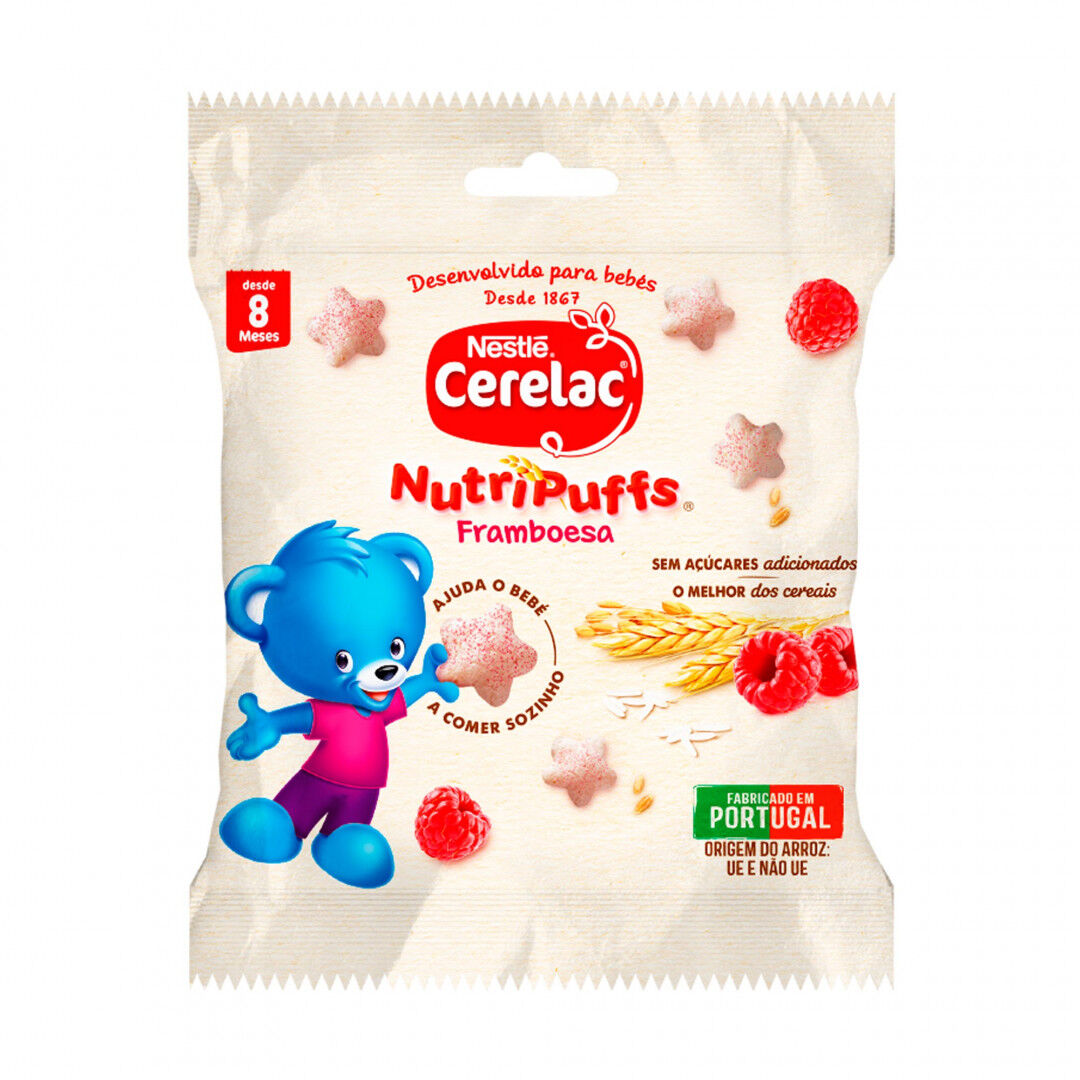 Snack Infantil Nutripuffs Sabor Framboesa