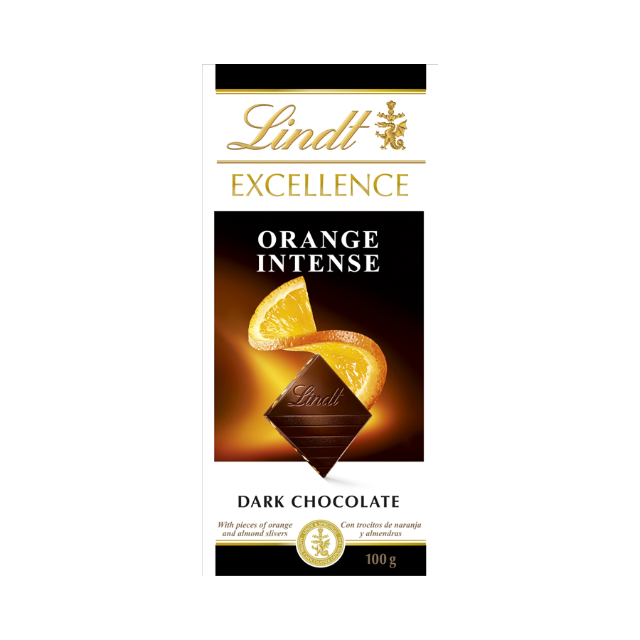 Tablete De Chocolate Negro Excellence Com Laranja Lindt 100 g