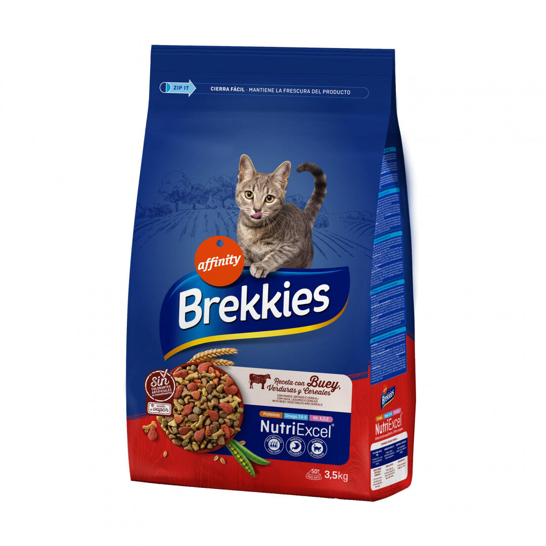 Comida Seca Para Gato Com Vaca Affinity Brekkies 3,5 kg