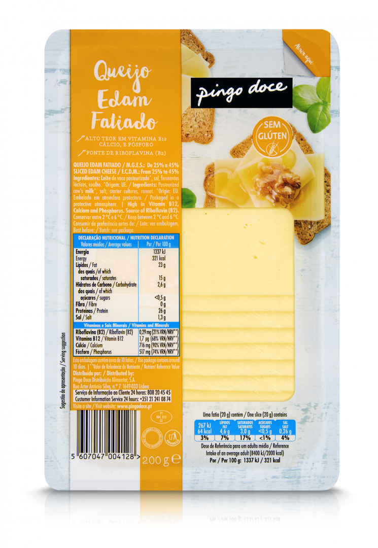 Queijo Edam Fatiado Continente