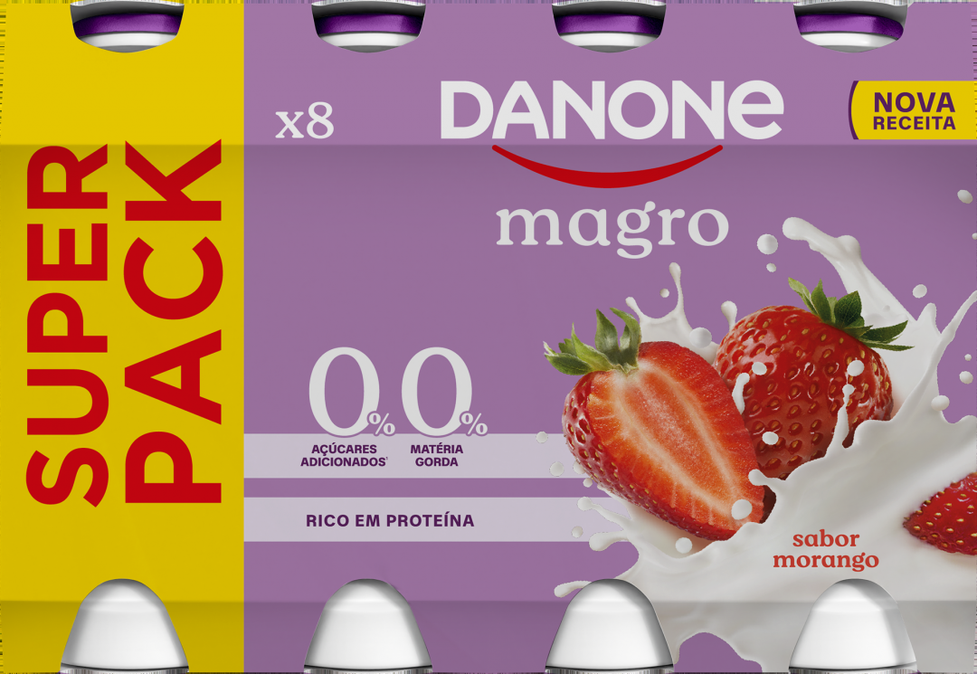 Iogurte Líquido Magro Morango Pack 8
