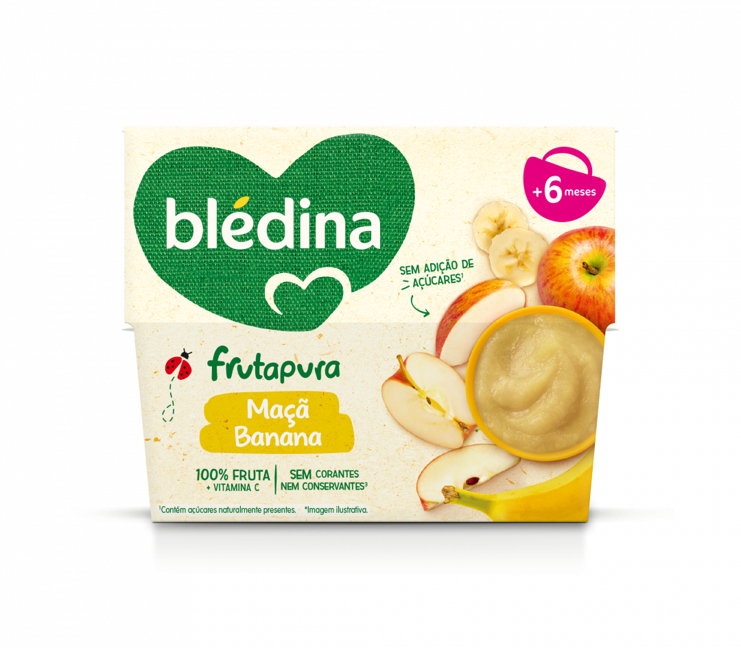 Puré de Fruta Maçã e Banana