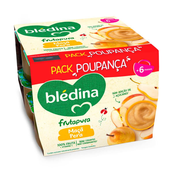 Puré de Fruta Maçã e Pera