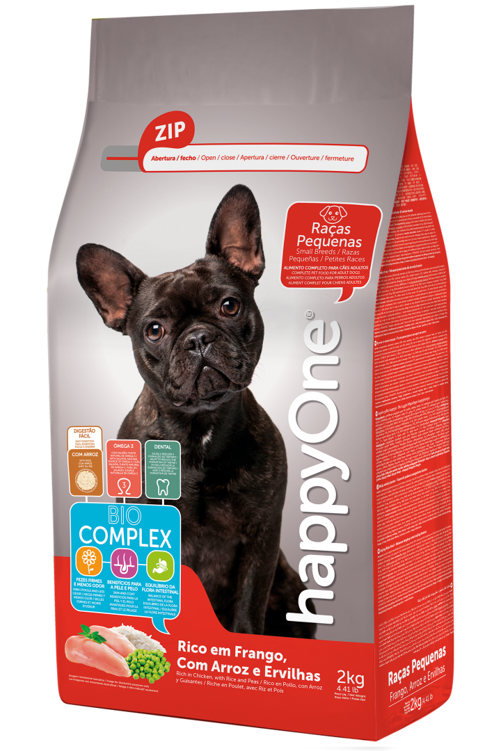 Comida Seca Para Cão Raças Pequenas Com Frango Happyone 2 kg