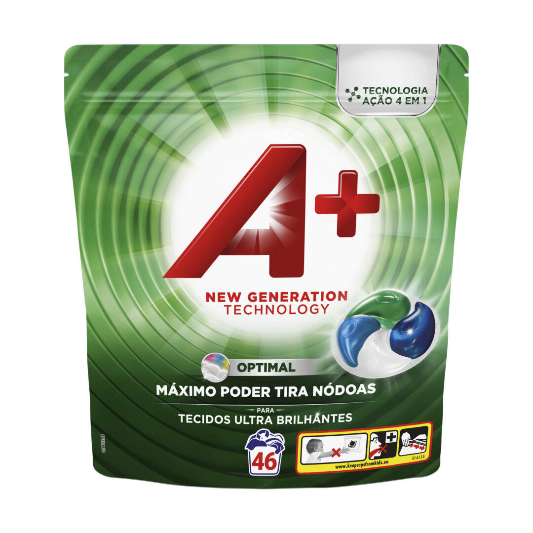 Detergente Máquina Roupa Cápsulas Active 4 Optimal A+