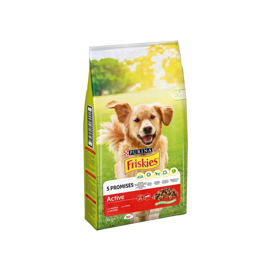 Comida Seca Para Cão Active Com Vaca Purina Friskies 9 kg