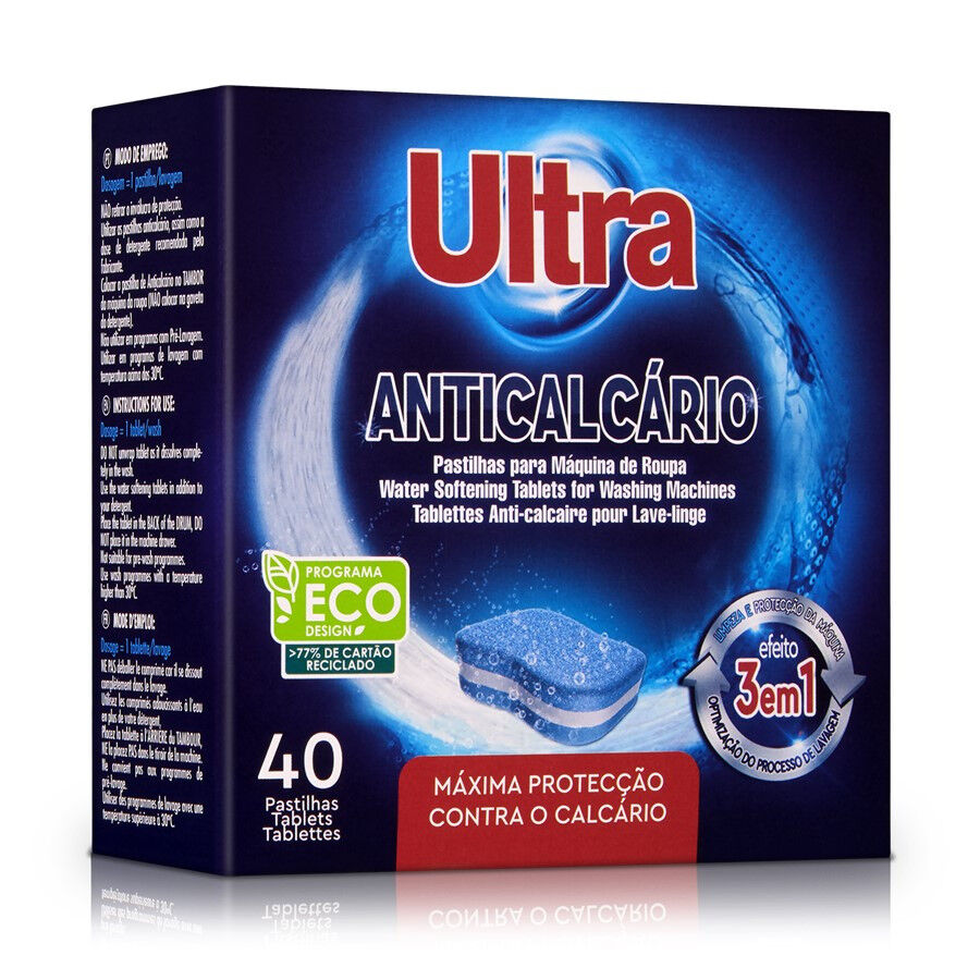 Anticalcário em Pastilhas para Máquina da Roupa
