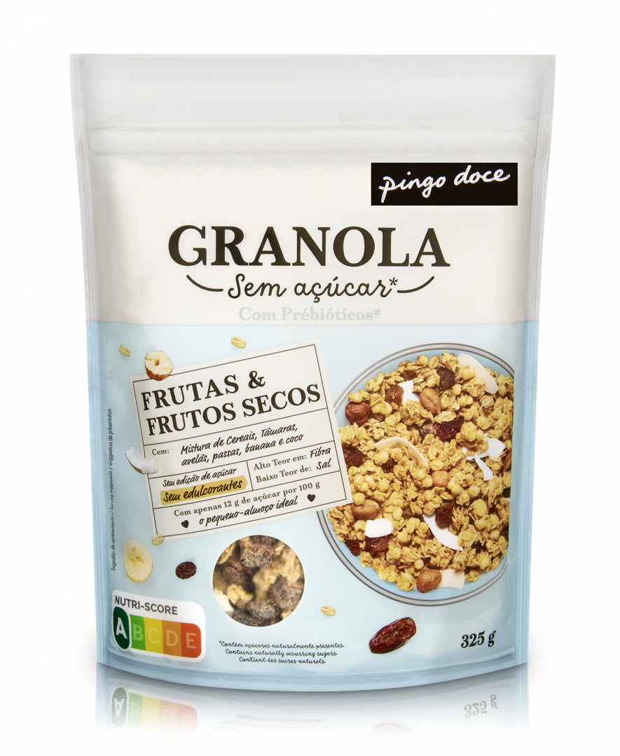 Granola de Frutas e Frutos Secos sem A&ccedil;&uacute;car
