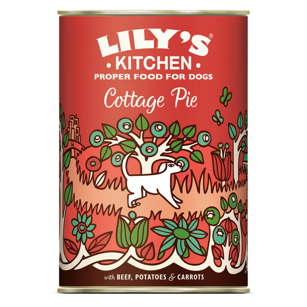 Comida Húmida Para Cão Com Vaca Cottage Pie Lily's Kitchen 400 g