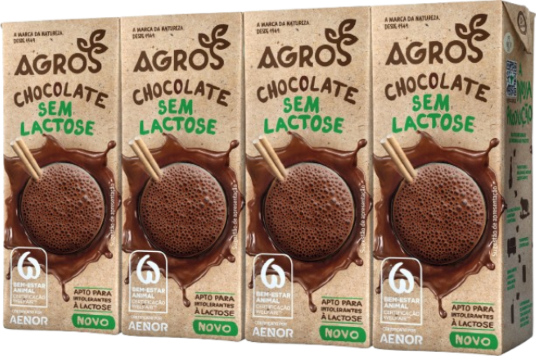 Leite Achocolatado sem Lactose Pack 4 Agros