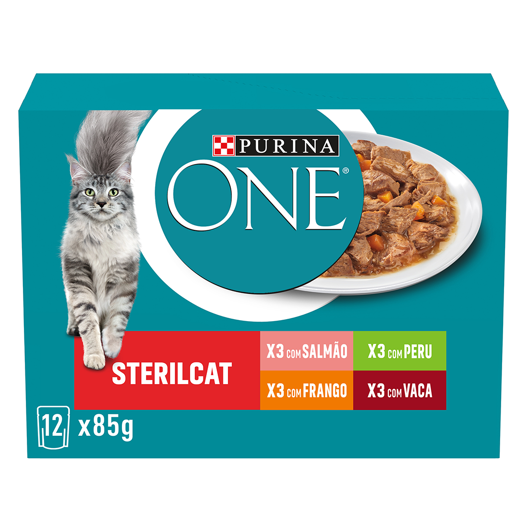 Comida Húmida Para Gato Esterilizado Mix Sabores Purina One 1,02 kg