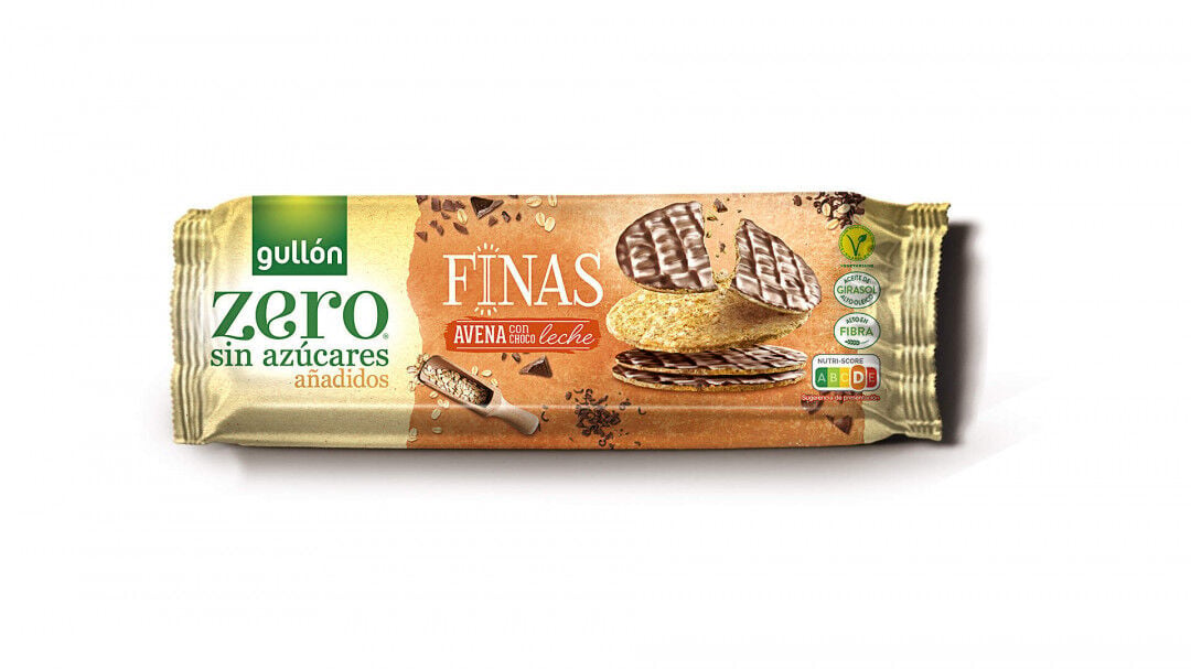 Bolachas Digestivas Finas de Aveia com Chocolate de Leite Gullón