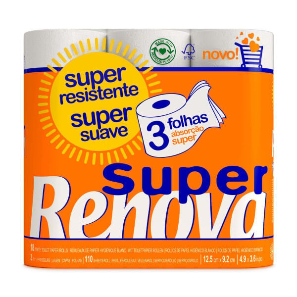 Papel Higiénico Extra XXL 2 Folhas 18=45 Rolos
