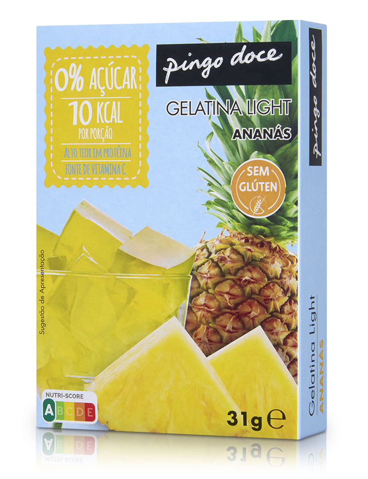 Gelatina em Pó de Ananás 0% Açúcar