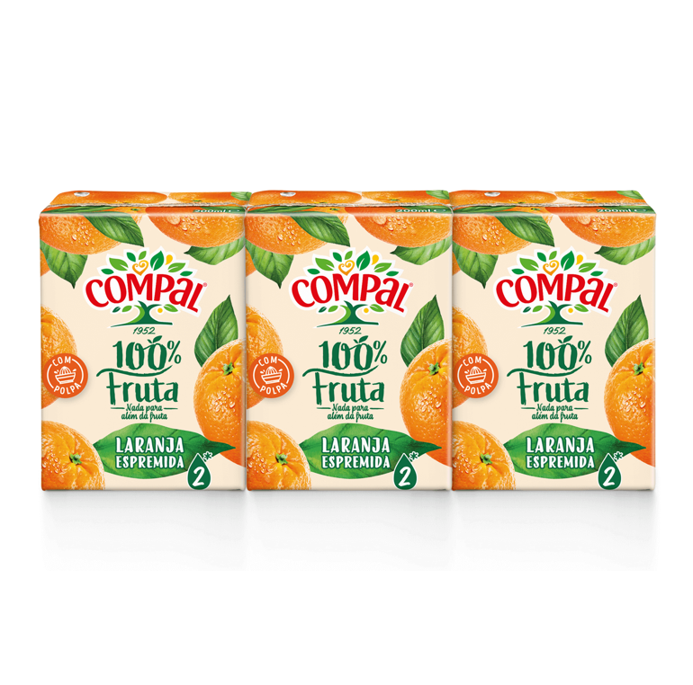 Sumo 100% Laranja Compal 100% Fruta 600 ml