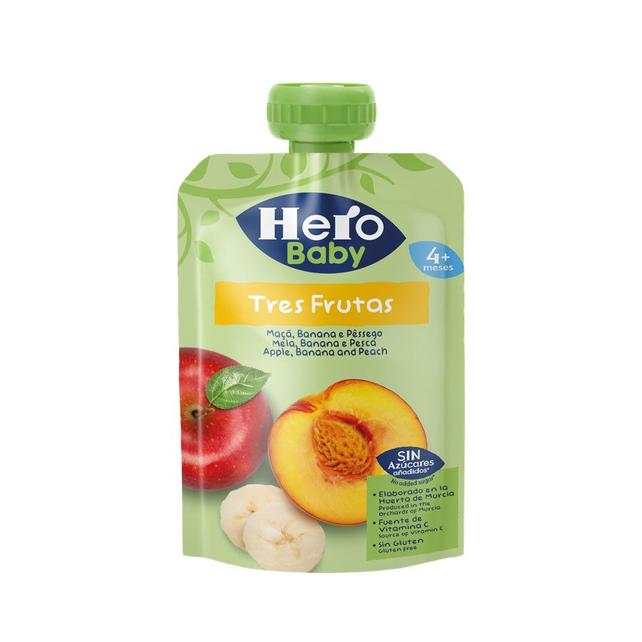 Bolsa de Fruta Maçã, Banana e Pêssego