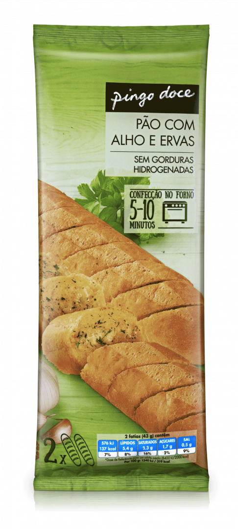 Pão de Alho e Ervas Congelado