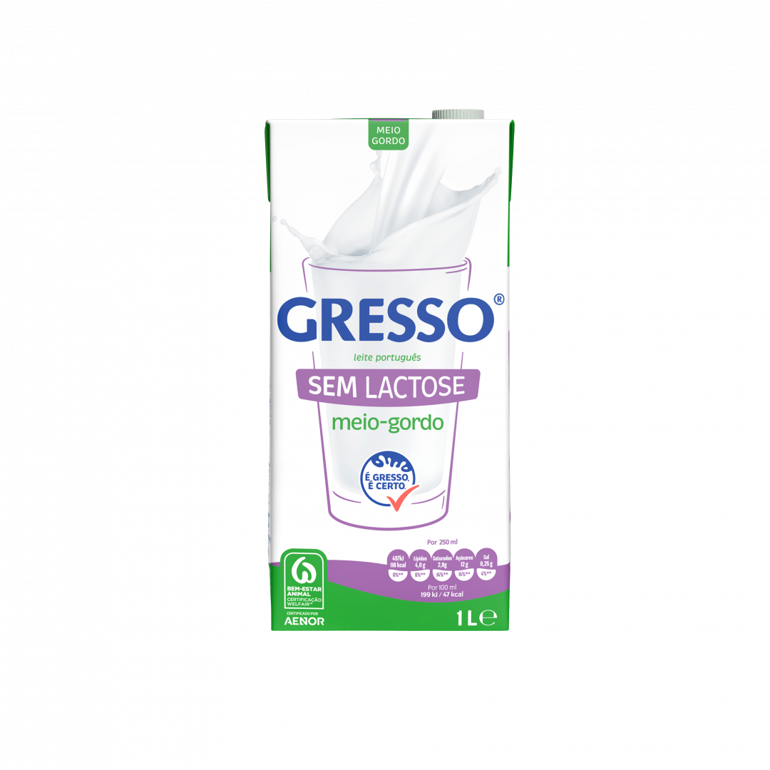 Leite UHT Meio Gordo sem Lactose