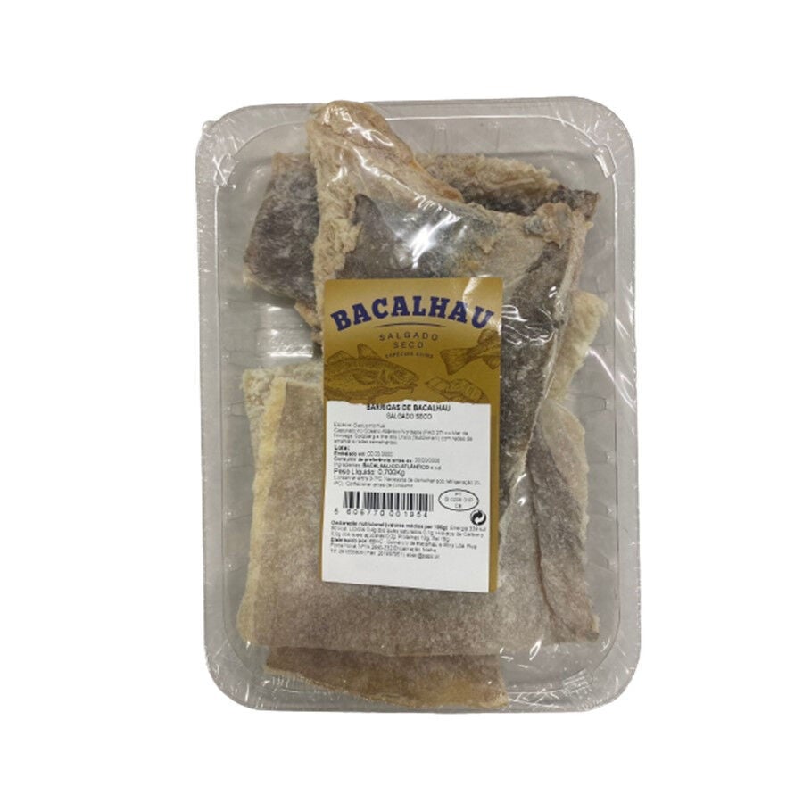 Barrigas De Bacalhau Embalado Nossa Peixaria 700 g